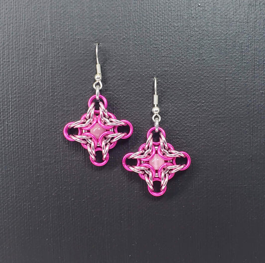 Z - Hot Pink Star Earrings - TTC