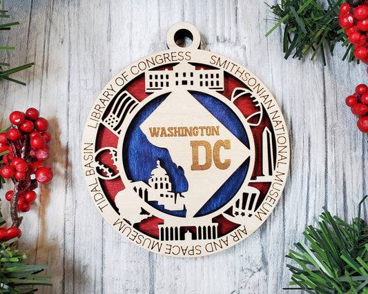 Washington D.C. Round Ornament - KJW