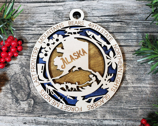 Alaska Round Ornament - KJW