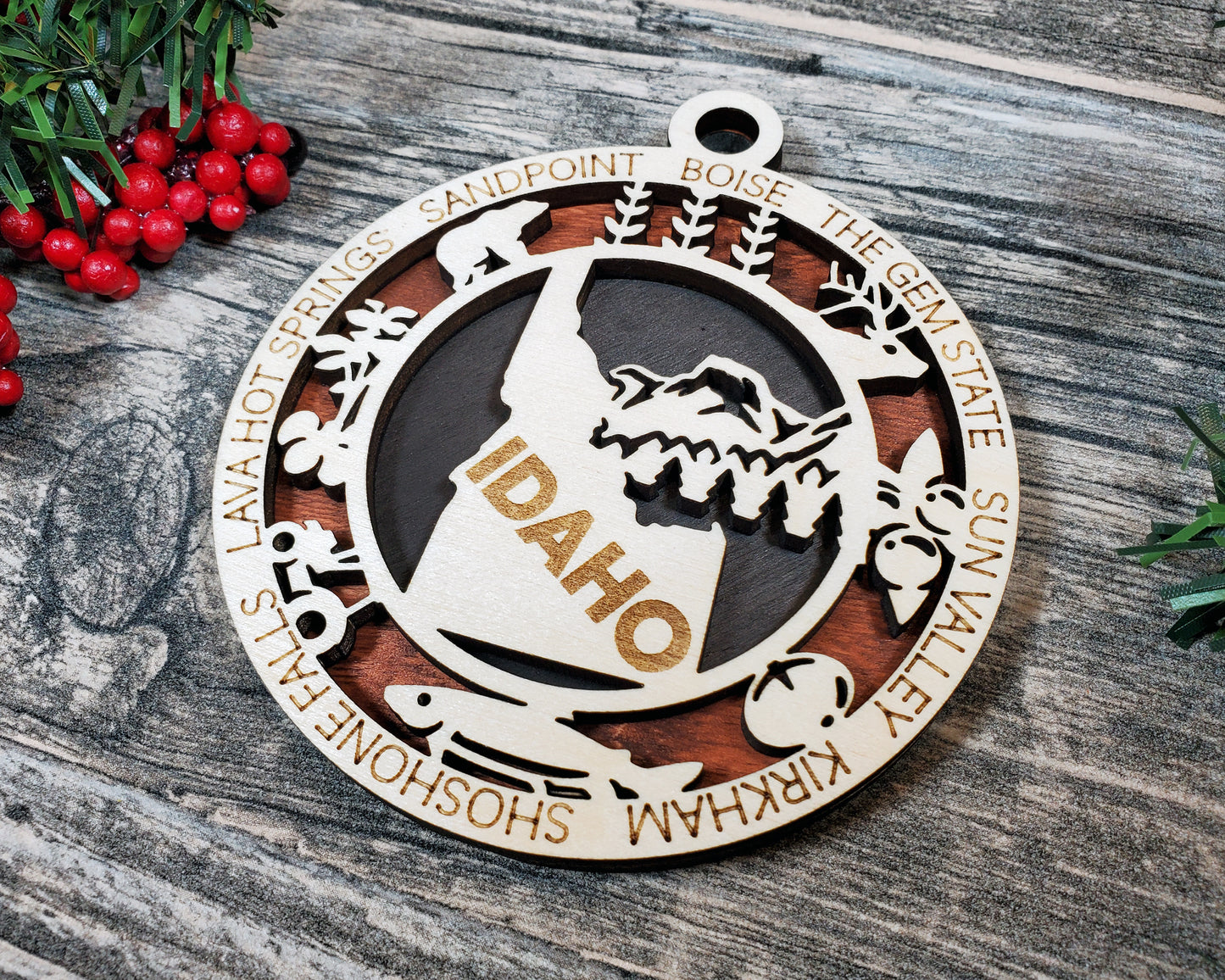 Idaho Round Ornament - KJW