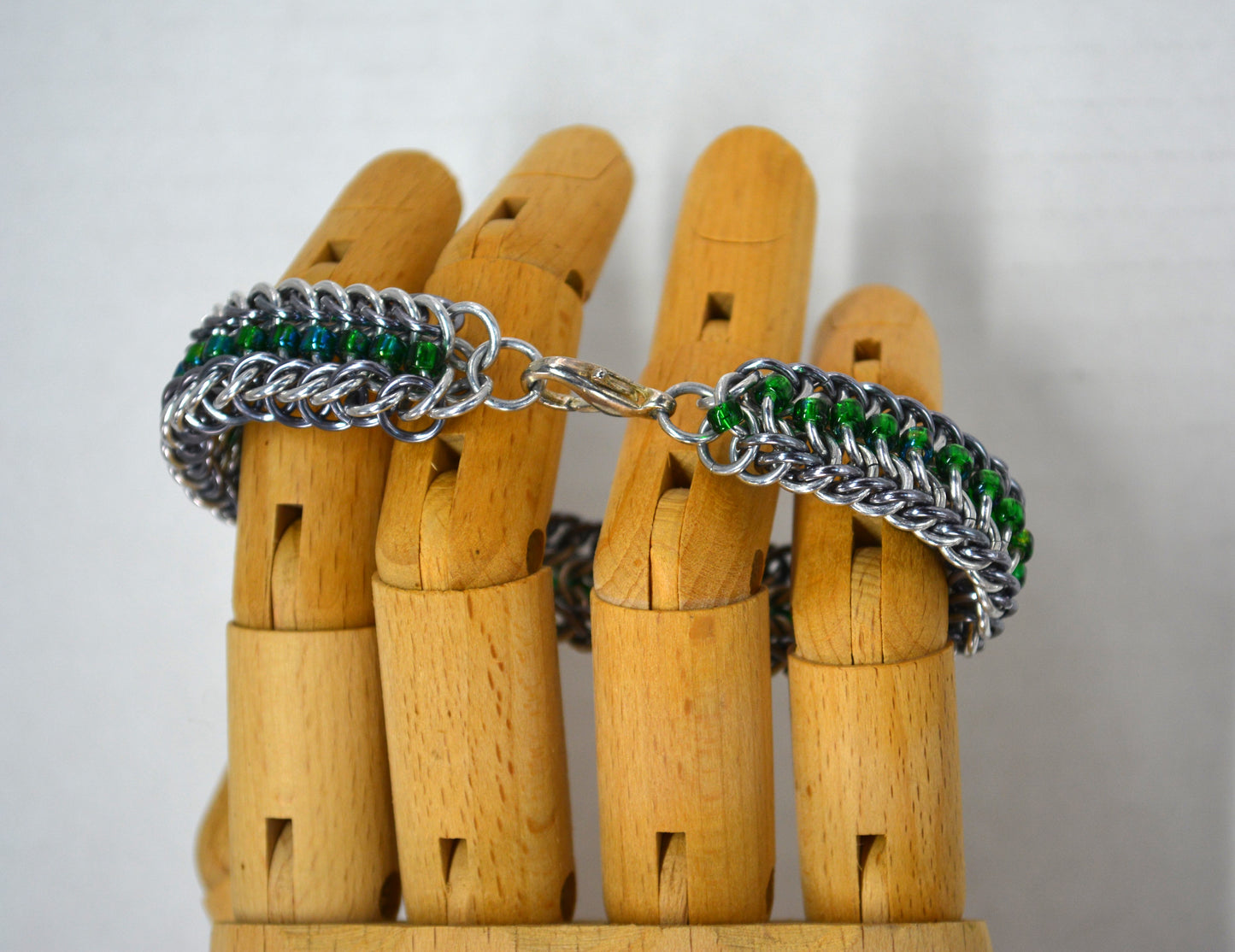 Z - Green Beaded Alligator Bracelet - TTC