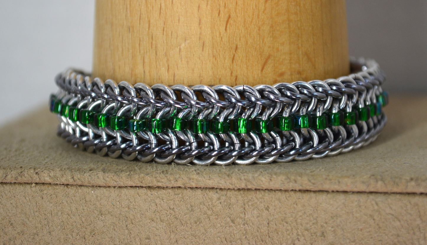 Z - Green Beaded Alligator Bracelet - TTC